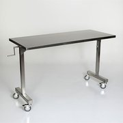MIDCENTRAL MEDICAL 46"W x 34"L x 26" Leg Clearance SS Height Adjustable Instrument Table MCM533